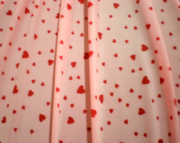 11.Pink-Red Candy Heart Special Printed Spandex