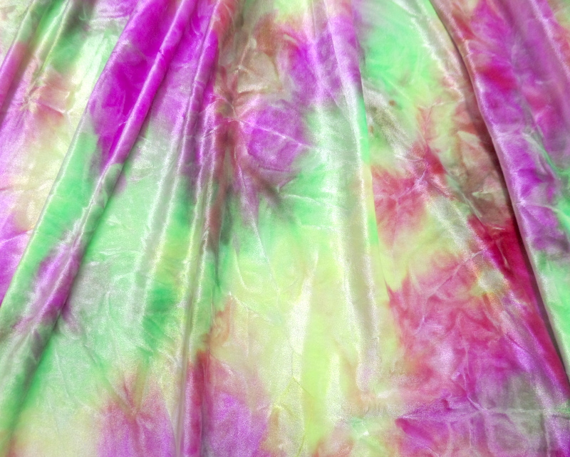 5.Magenta-Lime Tye-Dye Velvet #3