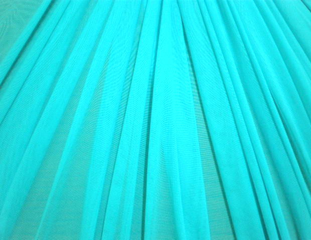 9.Lt.Turquoise Plain Soft Stretch mesh