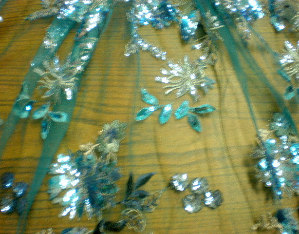 3. Turquise Flower Sequins#1