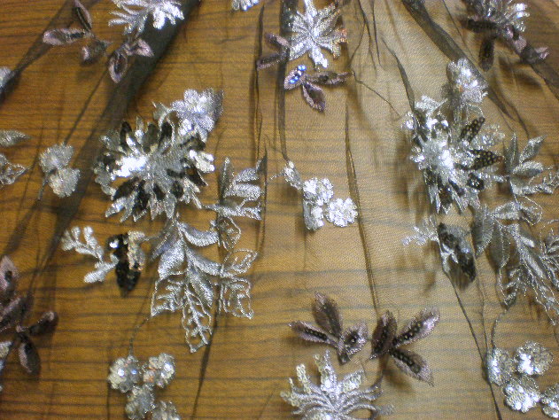 2.Black-Silver Flower Sequins #1
