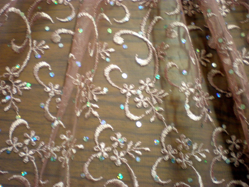 6.Lt.Mauve Sequins lace