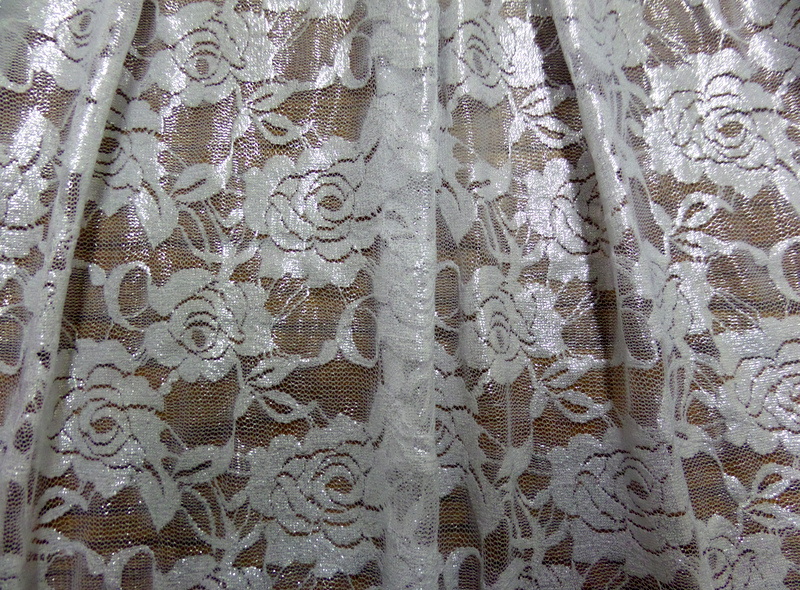 1.White metallic lace #2