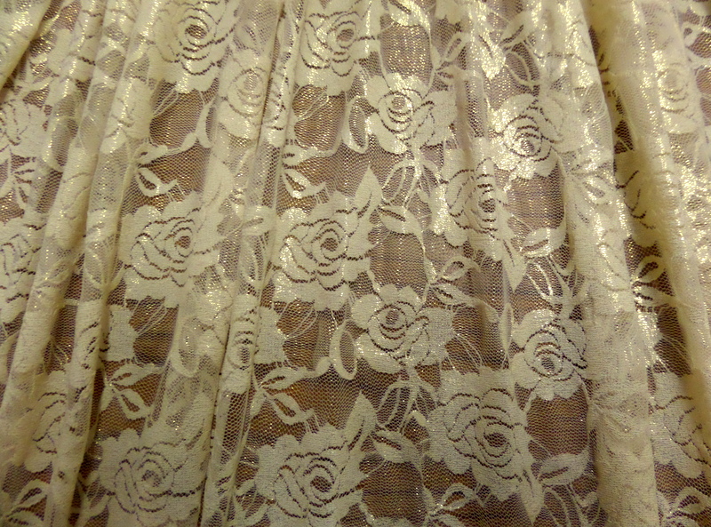 10.Ivory-Gold Metallic Lace #2