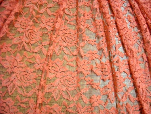 6.Coral Romance Flower Lace #3